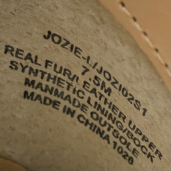 Steve Madden Womens Shoes Jozie Boots Sz 7.5 Leather Fur Heeled Leopard Chic - Picture 7 of 11